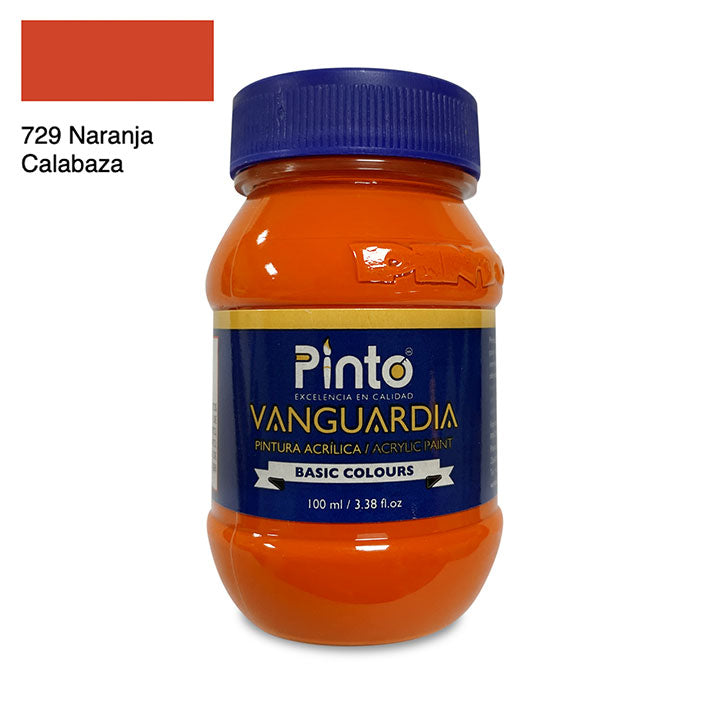 ACRÍLICA PINTO VANGUARDIA 729 - Naranja Calabaza 100ML