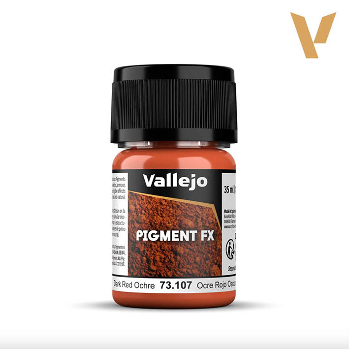 Vallejo Pigmentos - Pigment FX 73.107 - Ocre Rojo Oscuro (Dark Red Ochre) 35ml / 30 gr aprox.