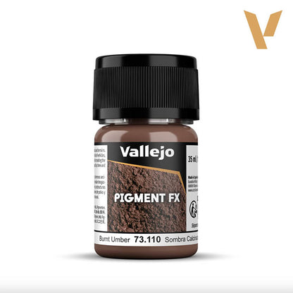 Vallejo Pigmentos - Pigment FX 73.110 - Sombra Calcinada (Burnt Umber) 35ml / 30 gr aprox.