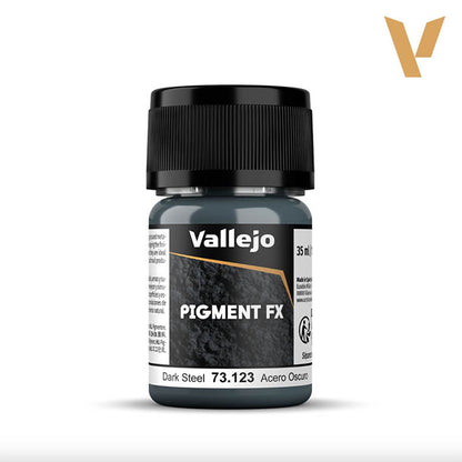 Vallejo Pigmentos - Pigment FX 73.123 - Acero Oscuro (Dark Steel) 35ml / 30 gr aprox.