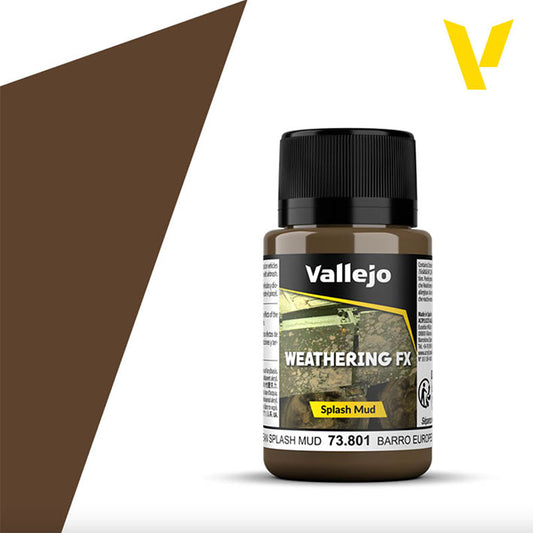 Efectos Base Agua - Vallejo Weathering FX 73.801 ( European Splash Mud) - Salpicaduras Barro Europeo 40ml