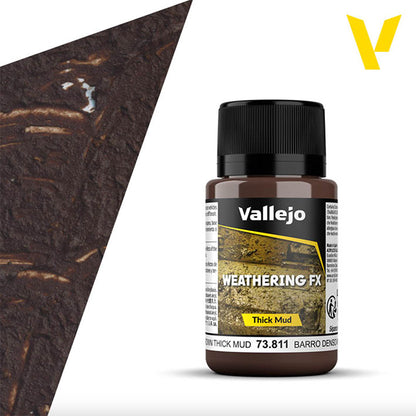 Efectos Base Agua - Vallejo Weathering FX 73.811 (Brown Mud) - Barro Denso Marrón 40ml