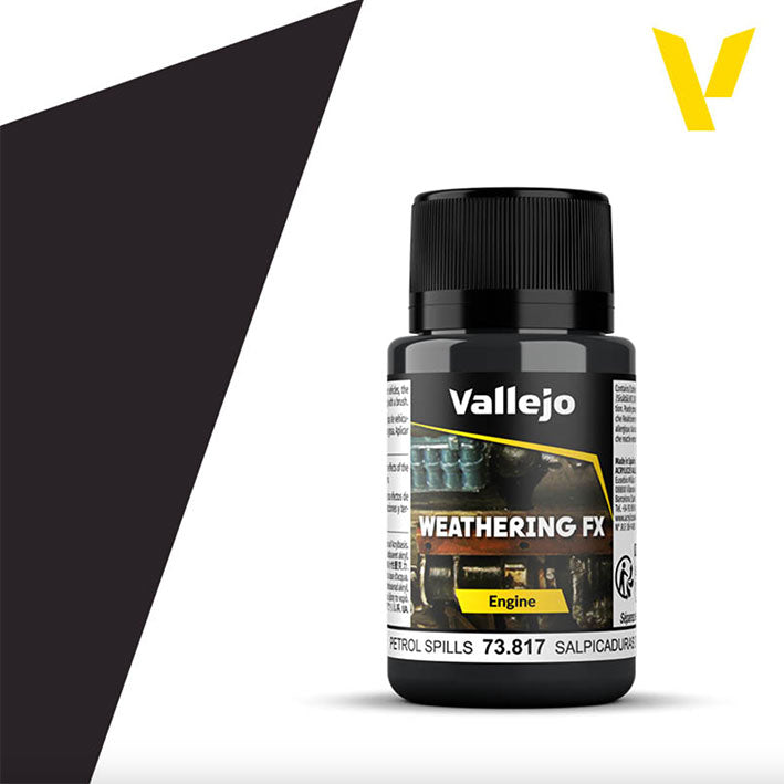 Efectos Base Agua - Vallejo Weathering FX 73.817 (Petrol Spills) - Salpicaduras de Petroleo 40ml