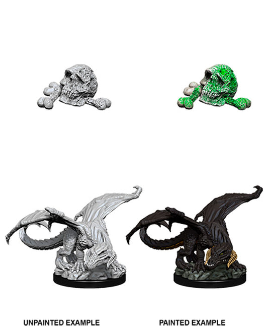 Miniatura SIN PINTAR - WizKids - D&D Nolzur's - Black Dragon Wyrmling