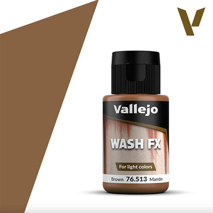Vallejo - Wash Acrílico (Base Agua) - Marrón 76.513 (Brown) 35ml