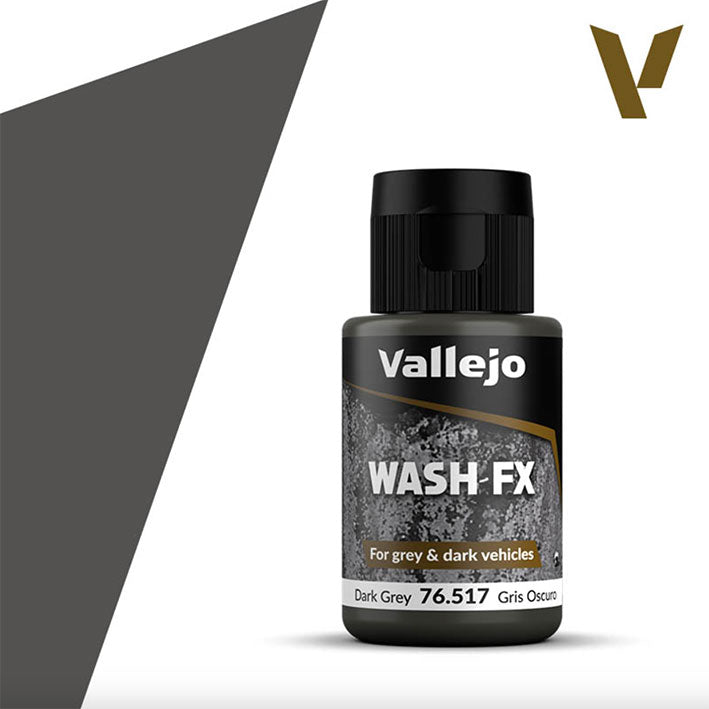 Vallejo - Wash Acrílico (Base Agua) - Gris Oscuro 76.517 (Dark Grey) 35ml