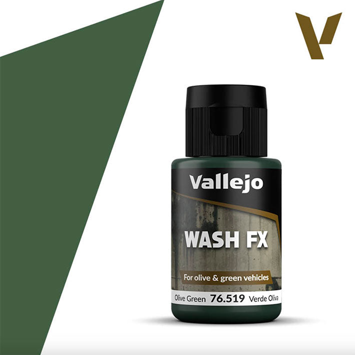 Vallejo - Wash Acrílico (Base Agua) - Verde Oliva 76.519 (Olive Green) 35ml