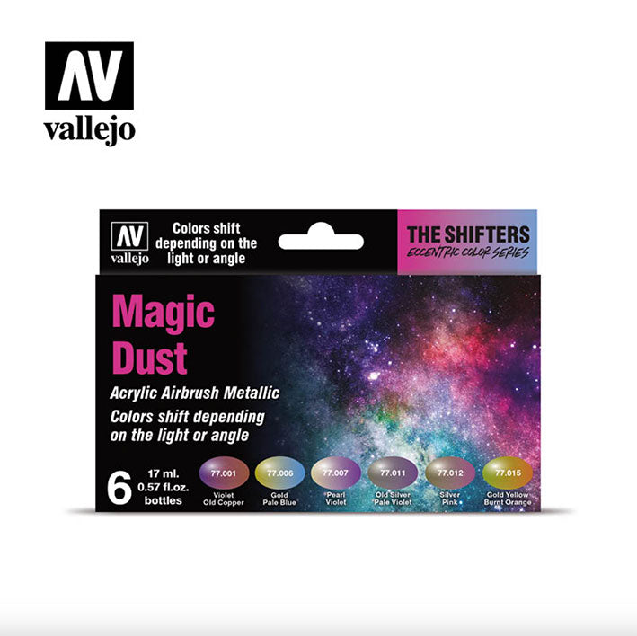 Pintura Acrílica -  Set de Pinturas - Vallejo The Shifters 77.090 Magic Dust - 6pz de 17ml