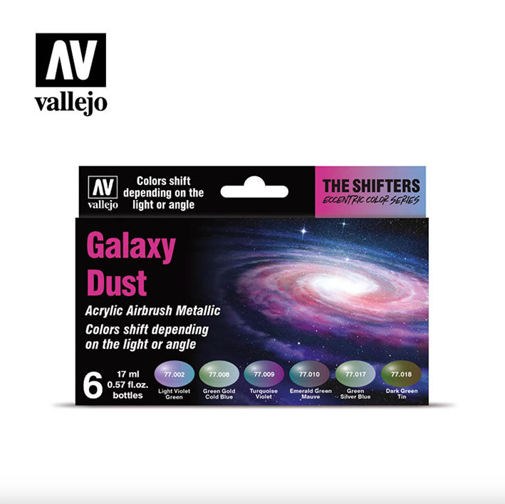 Pintura Acrílica -  Set de Pinturas - Vallejo The Shifters 77.092 Galaxy Dust - 6pz de 17ml