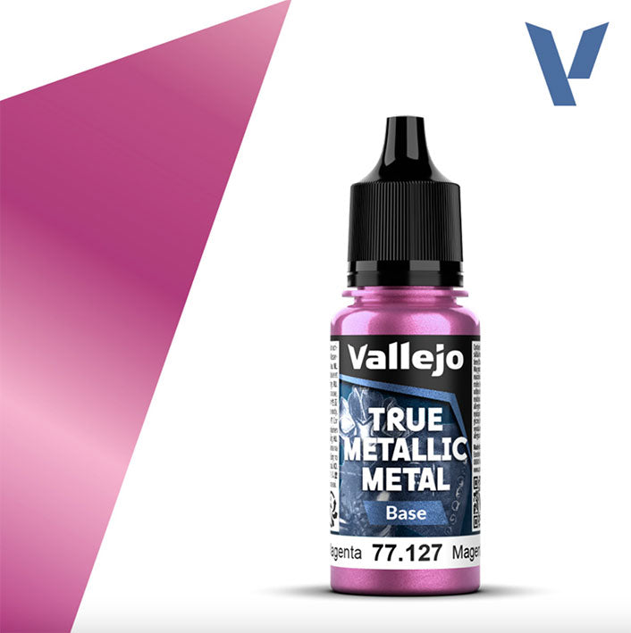 Pintura Acrílica - Vallejo True Metallic Metal (Base) 77.127 (Crimson Magenta) - Magenta Carmesí 18ml