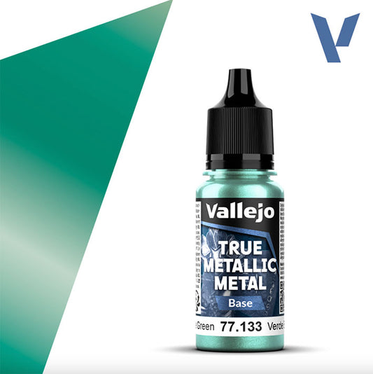 Pintura Acrílica - Vallejo True Metallic Metal (Base) 77.133 (Beetle Green) - Verde Escarabajo 18ml