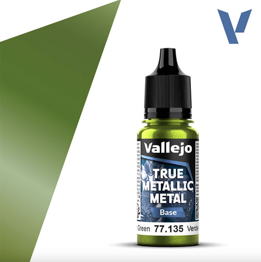 Pintura Acrílica - Vallejo True Metallic Metal (Base) 77.135 (Amber Green) - Verde Ámbar 18ml