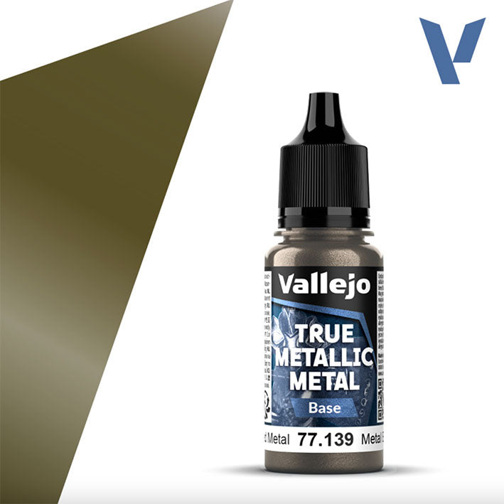 Pintura Acrílica - Vallejo True Metallic Metal (Base) 77.139 (Aged Metal) - Metal Envejecido 18ml