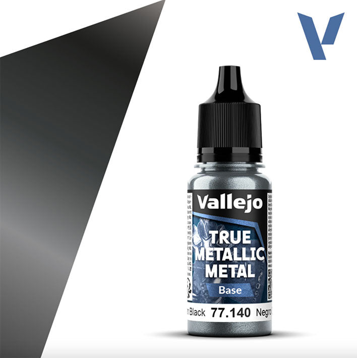 Pintura Acrílica - Vallejo True Metallic Metal (Base) 77.140 (Black Obsidian) - Negro Obsidiana 18ml