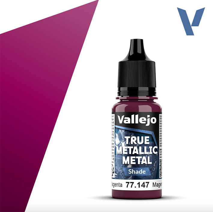 Pintura Acrílica - Vallejo True Metallic Metal (Shade) 77.147 (Crimson Magenta) - Magenta Carmesí 18ml