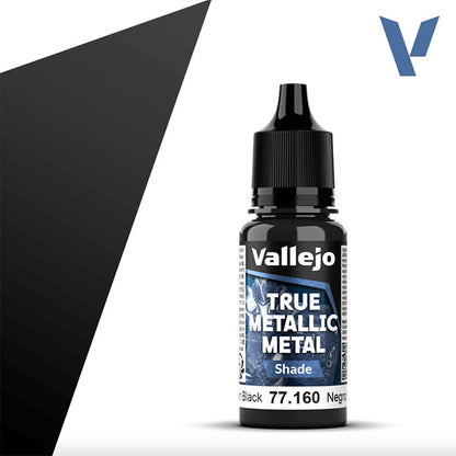 Pintura Acrílica - Vallejo True Metallic Metal (Shade) 77.160 (Black Obsidian) - Negro Obsidiana 18ml