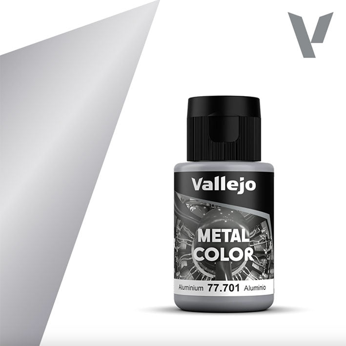 Pintura Acrílica - Vallejo Metal Color 77.701 (Aluminium) - Aluminio 32ml