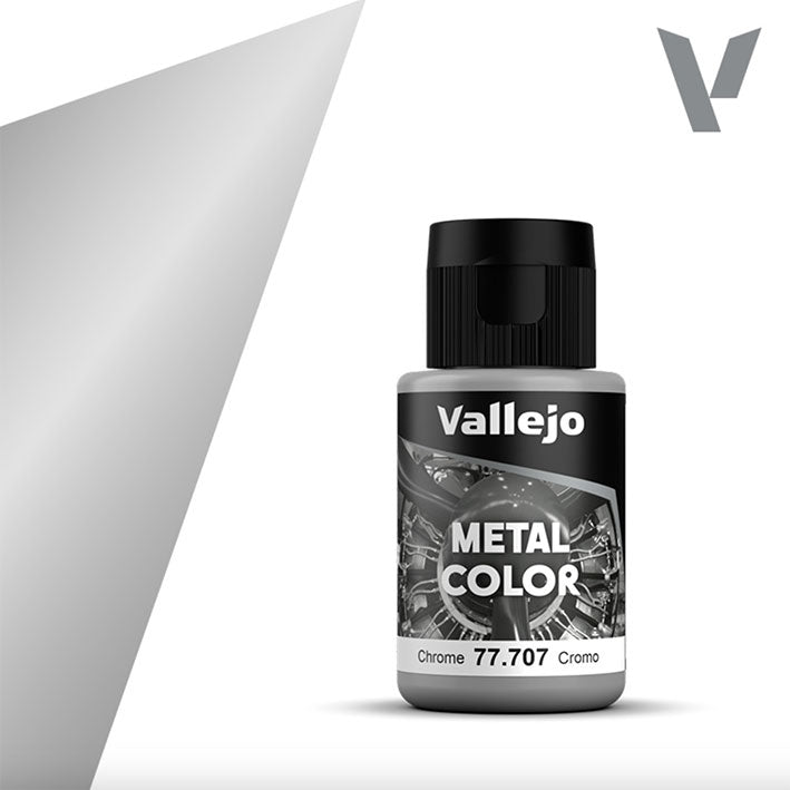 Pintura Acrílica - Vallejo Metal Color 77.707 (Chrome) - Cromo 32ml