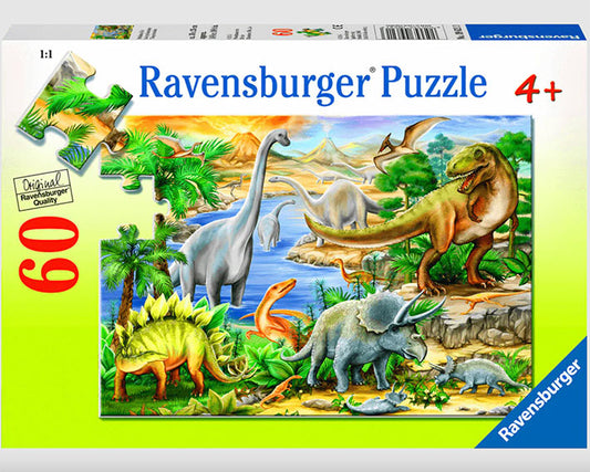 Rompecabezas de 60 Piezas Ravensburger - La Era de los Dinosaurios
