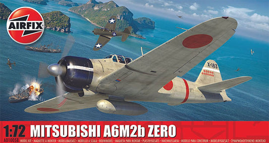 Modelo a escala 1/72 para armar: Mitsubishi A6M2b Zero