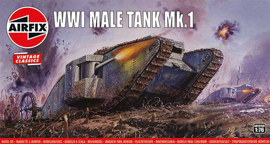 Modelo a escala 1/76 para armar: WWI Male Tank Mk.I