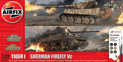 Modelo a escala 1/72 para armar: Classic Conflict - Tiger 1 vs Sherman Firefly