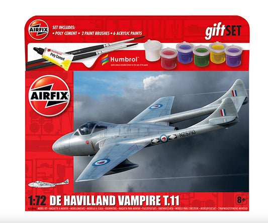 Modelo a escala 1/72 para armar: Hanging Gift Set - de Havilland Vampire T.11