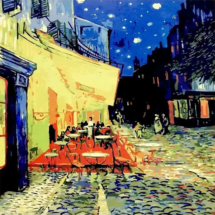 Arte Por Número - Café Terraza - Bastidor de 40 x 50cm