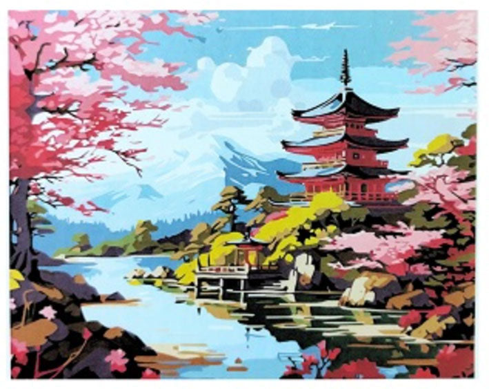 Arte Por Número - Jardín Japones - Bastidor de 40 x 50cm