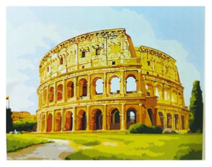 Arte Por Número - Coliseo Romano - Bastidor de 40 x 50cm