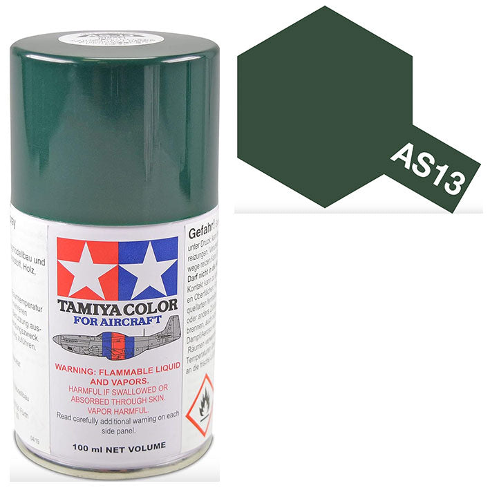 Pintura Aerosol Laca - Tamiya AS13 (Green USAF) - USAF Verde 100ml