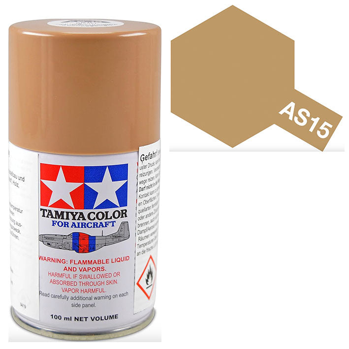 Pintura Aerosol Laca - Tamiya AS15 (Tan USAF) - USAF Bronceado 100ml