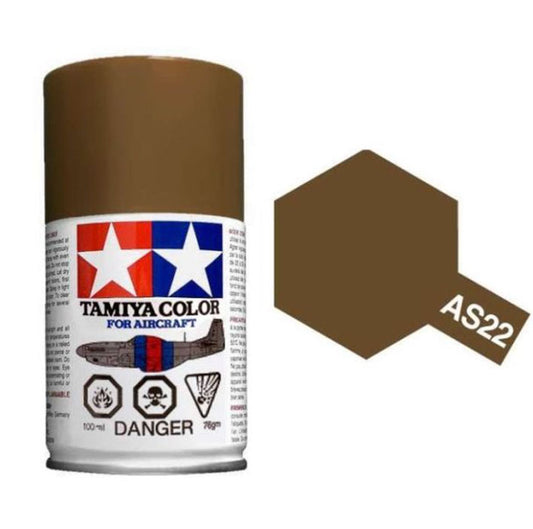 Pintura Aerosol Laca - Tamiya AS22 (Dark Earth) - Tierra Oscura 100ml