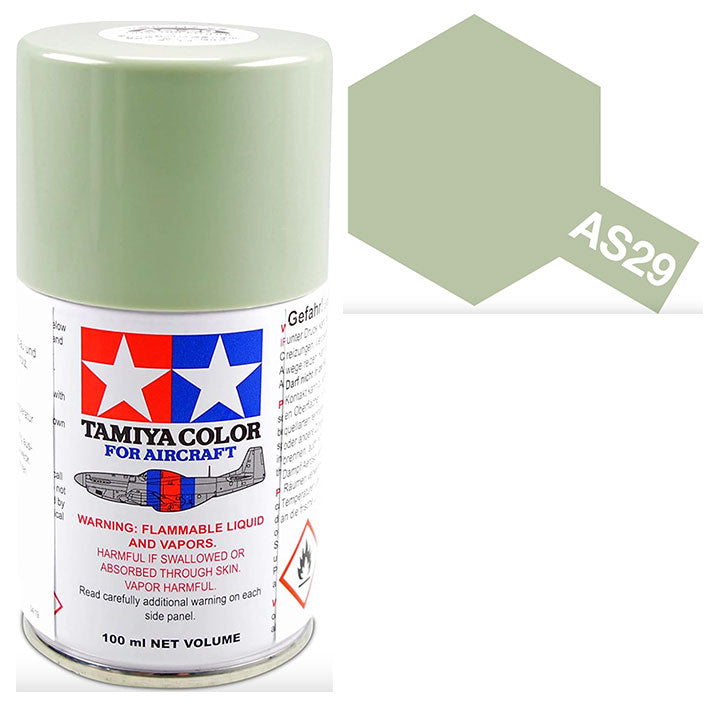 Pintura Aerosol Laca - Tamiya AS29 (Gray Green IJN) - Verde Grisáceo de la Armada Imperial Japonesa 100ml