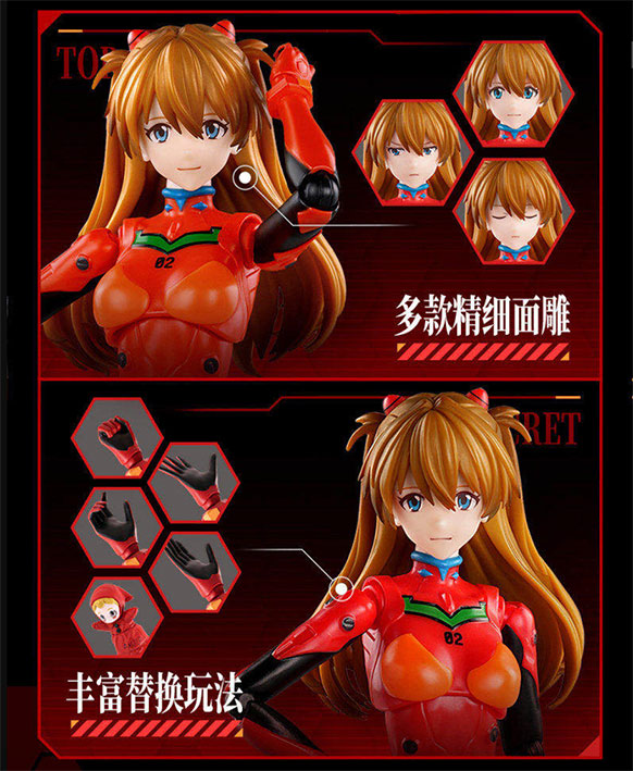 Blokees Figura Armable de Evangelion: Fantastics Series - Asuka Shikinami Langley (Plug Suit)