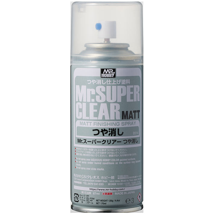 Barniz Aerosol Laca - Mr Hobby Super Clear Matt Varnish B514 - Barniz Laca Mate 170ml
