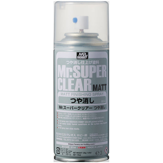 Barniz Aerosol Laca - Mr Hobby Super Clear Matt Varnish B514 - Barniz Laca Mate 170ml