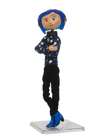 NECA - Coraline - Coraline con Suéter de Estrellas Figura Articulada 7"