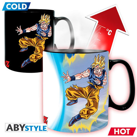 Taza Cerámica cambia con calor Goku vs Buu - Dragon Ball Z