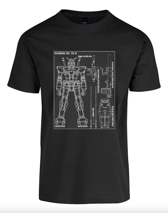 Playera para Caballero: Gundam RX78 (3) - 100% Algodón Peinado - (Diferentes Tallas)