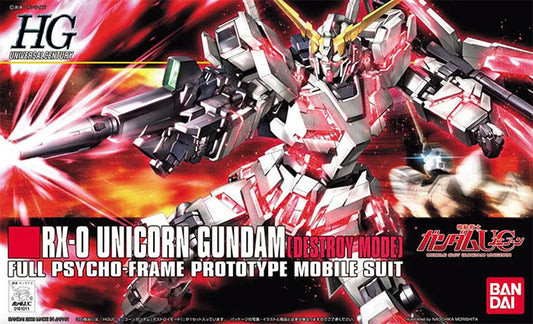 Bandai - Gundam Model Kit - RX-0 UNICORN GUNDAM (DESTROY MODE) HG 1/144