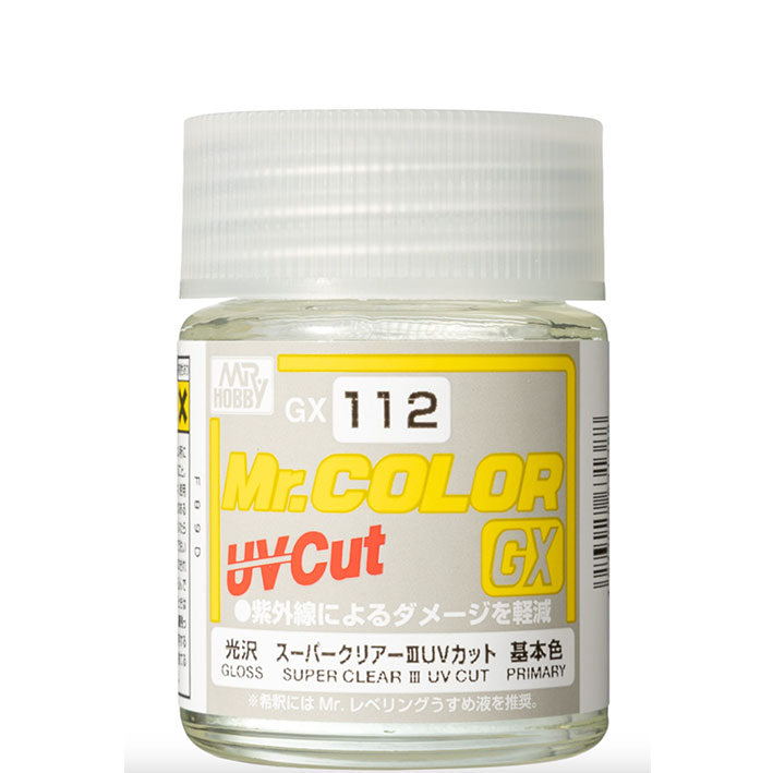 Barniz Laca - Mr. Color GX UV cut - GX112 Super Clear (Gloss) - Barniz Transparente Brillante 18ml