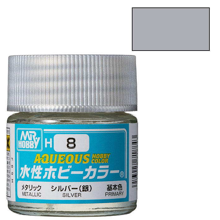 Pintura Acrílica - Mr. Hobby Aqueous H8 (Silver) - Plata 10ml