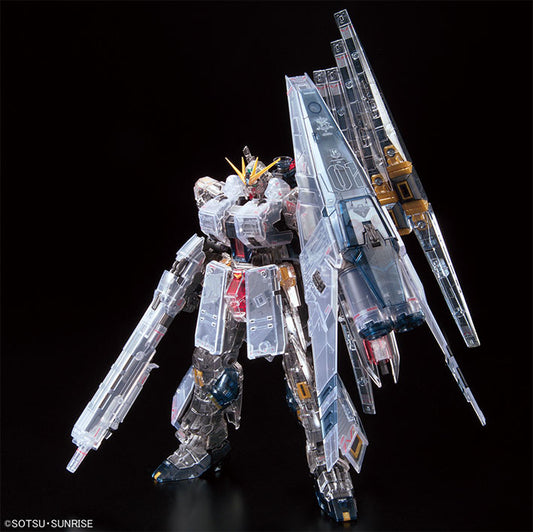 Bandai - Gundam Model Kit - ν Gundam HWS [Clear Color] RG 1/144