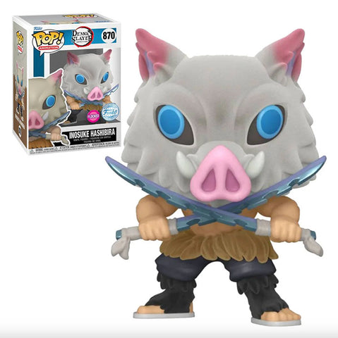 Funko Pop Animation: Demon Slayer - Inosuke Hashibira Flocked (terciopelo)