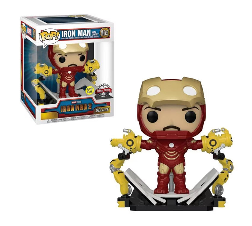 Funko Pop Marvel: Iron Man 2 - Iron Man Gantry exclusivo Glow in the Dark