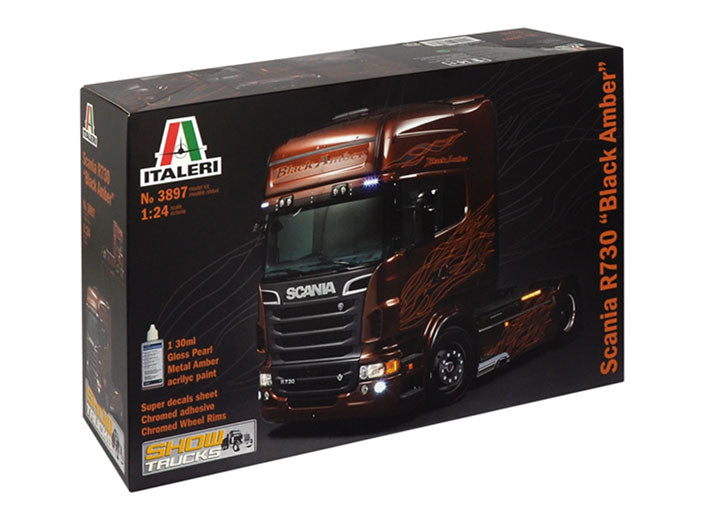 Modelo a escala 1/24 para armar: SCANIA R730 ''BLACK AMBER''