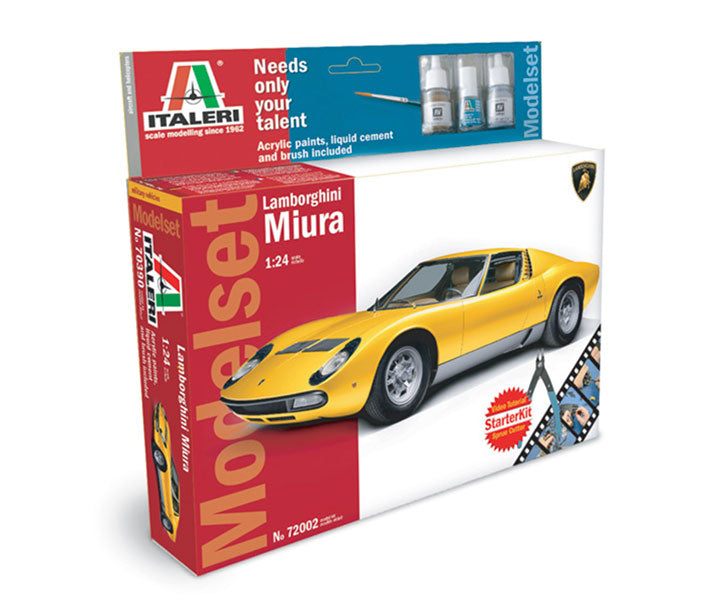 Modelo a escala 1/24 para armar: Starter Set - LAMBORGHINI MIURA