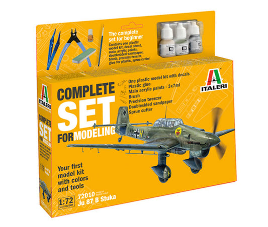 Modelo a escala 1/72 para armar: Junker Ju-87B Stuka - Complete Set For Modeling - Starter kit