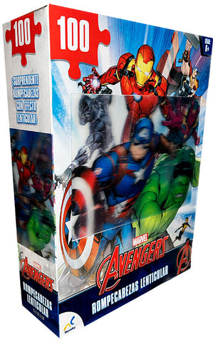 ROMPECABEZAS LENTICULAR 100 PIEZAS NOVELTY: AVENGERS